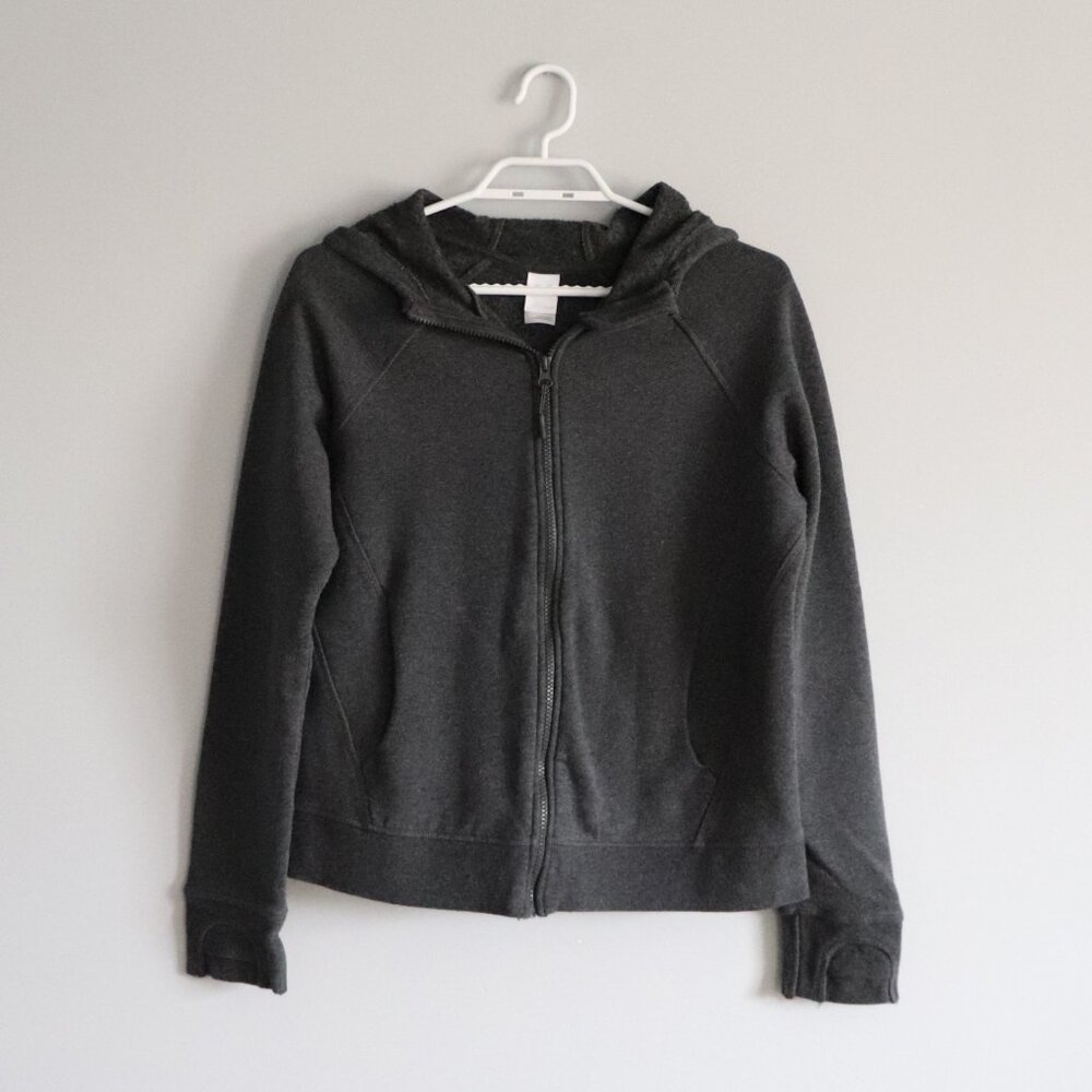 Lole Womens Grey‎ Sz M Full Zip Hooded Athletic Comfy Fleece Sweater